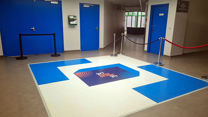 peinture au sol effet 3D pour Paris 2024