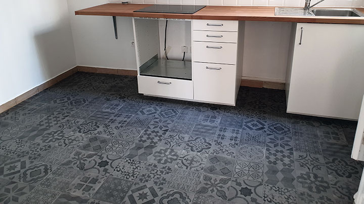 lino imitation carrelage